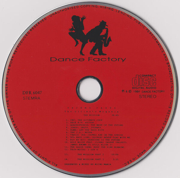 Compilation ‎CD Techno Party - The Ultimate Megamix - Holland (EX/VG)