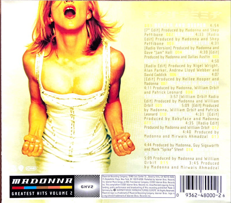 Madonna CD GHV2 (Greatest Hits Volume 2)