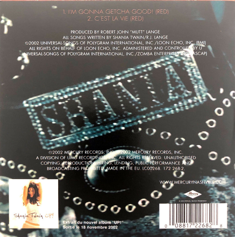 Shania Twain ‎CD Single I'm Gonna Getcha Good! - France (EX+/EX+)