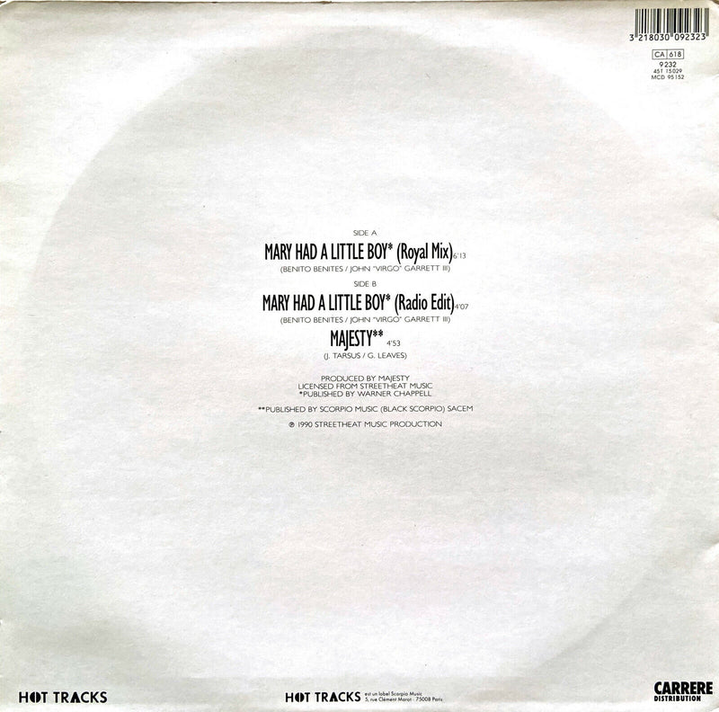 Stax ‎12" Mary Had A Little Boy - France (EX/EX)