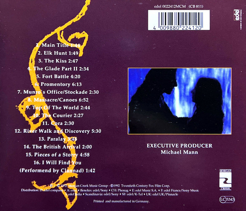 Trevor Jones / Randy Edelman CD The Last Of The Mohicans (Original Motion Pictur