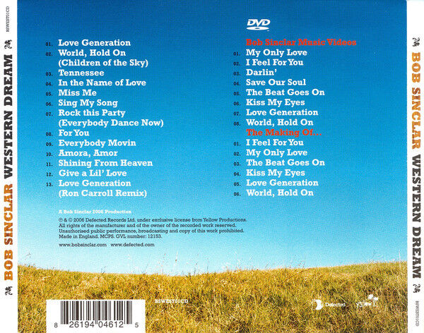 Bob Sinclar ‎CD+DVD Western Dream - UK (M/M)