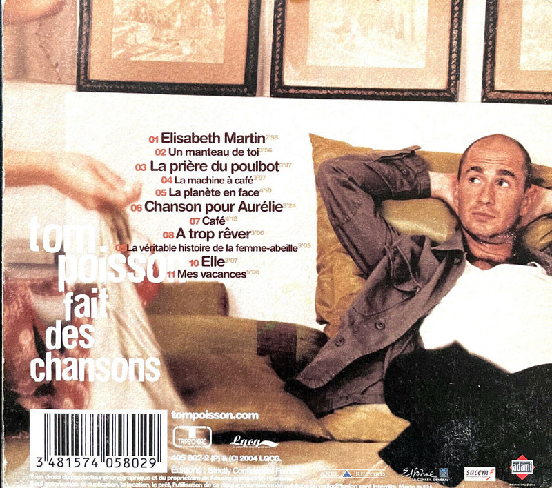Tom Poisson ‎CD Fait Des Chansons - Digipak - France