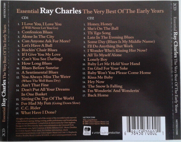 Ray Charles ‎2xCD Essential Ray Charles The Very Best Of The Early Years - UK