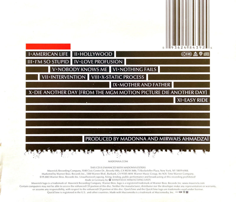 Madonna ‎CD American Life - Europe (VG/VG)