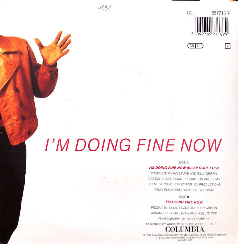 The Pasadenas ‎7" I'm Doing Fine Now - Europe (VG+/EX)