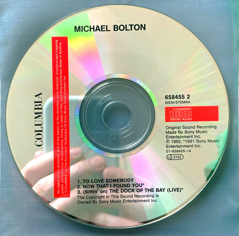Michael Bolton ‎Maxi CD To Love Somebody - Europe (M/EX)