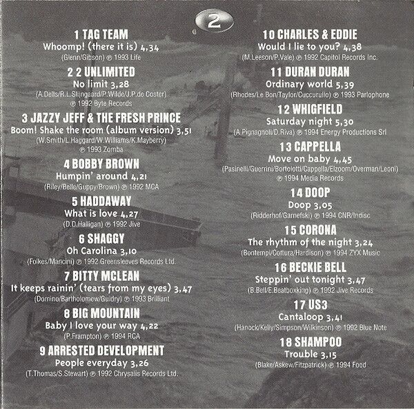 Compilation 2xCD 36 Hits 1990-1994 - Europe (M/EX+)