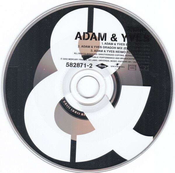 Zazie CD Single Adam & Yves - France (M/M - Scellé)