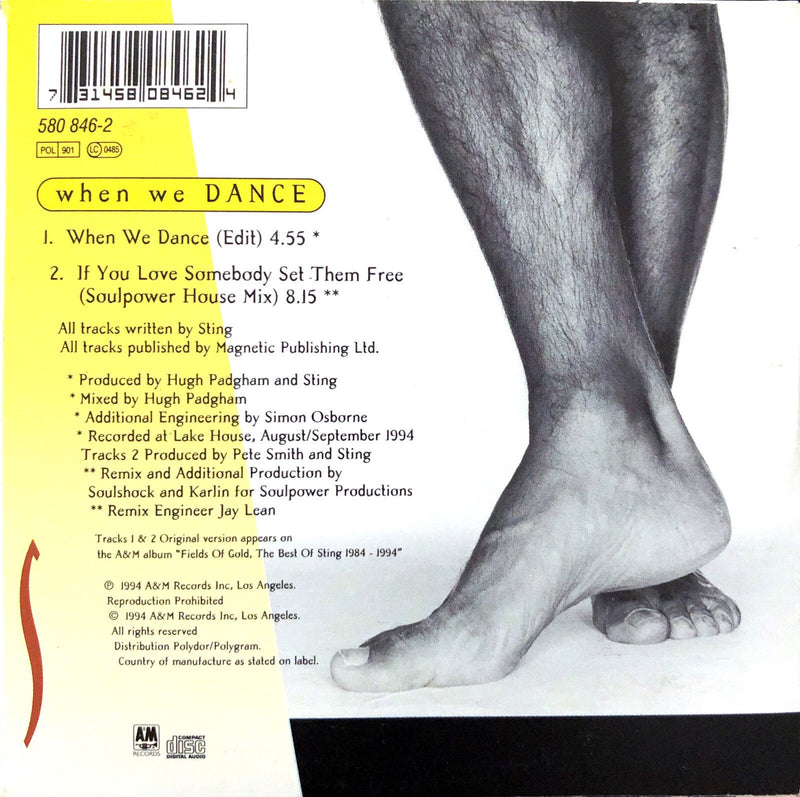 Sting ‎CD Single When We Dance - France (EX/M)