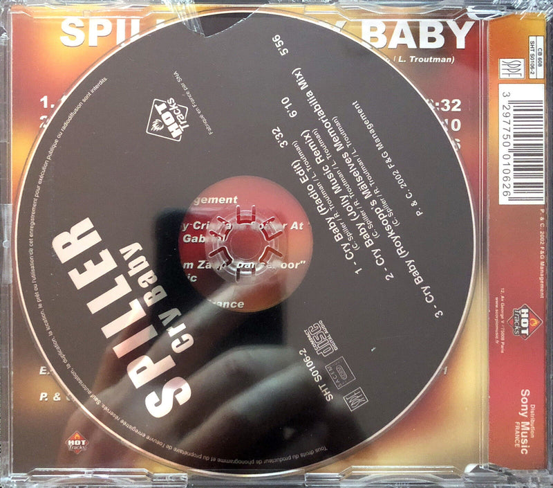 Spiller ‎Maxi CD Cry Baby - France (M/M - Scellé)