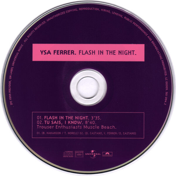 Ysa Ferrer ‎CD Single Flash In The Night - France (EX/M)