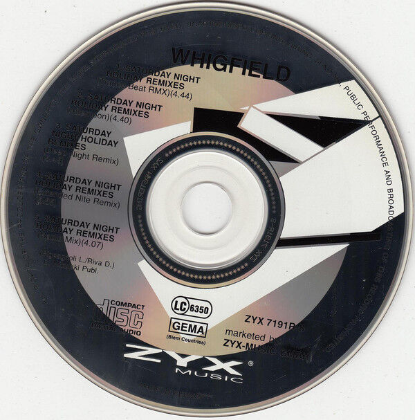 Whigfield ‎Maxi CD Saturday Night (Holiday Remixes) - Germany (EX+/EX+)
