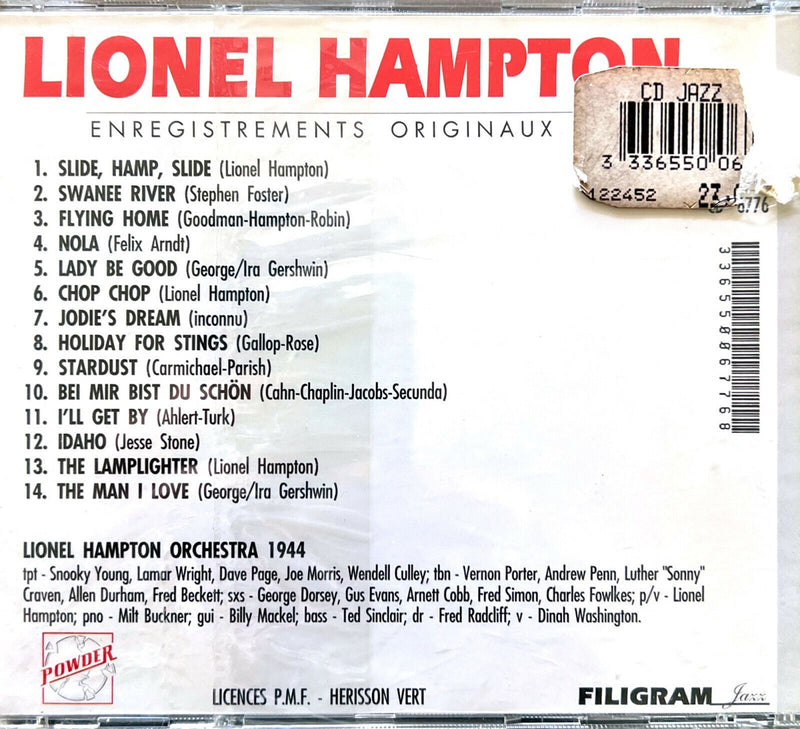 Lionel Hampton CD Enregistrements Originaux