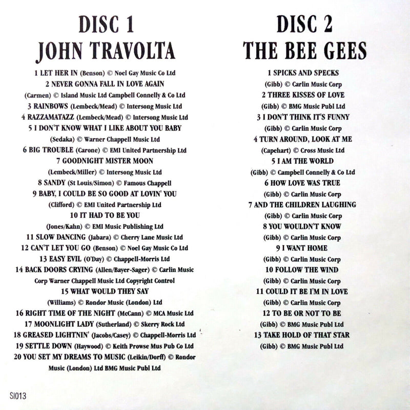 The Bee Gees / John Travolta 2xCD The Bee Gees / John Travolta - Europe (EX/EX)