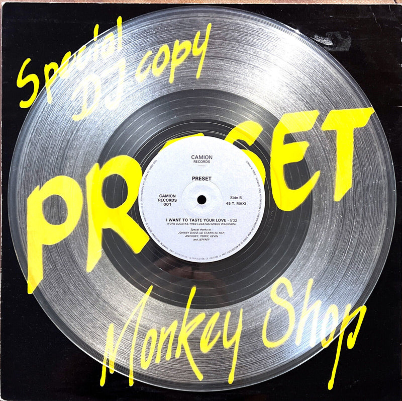 Preset 12" Monkey Shop - Vinyle Transparent