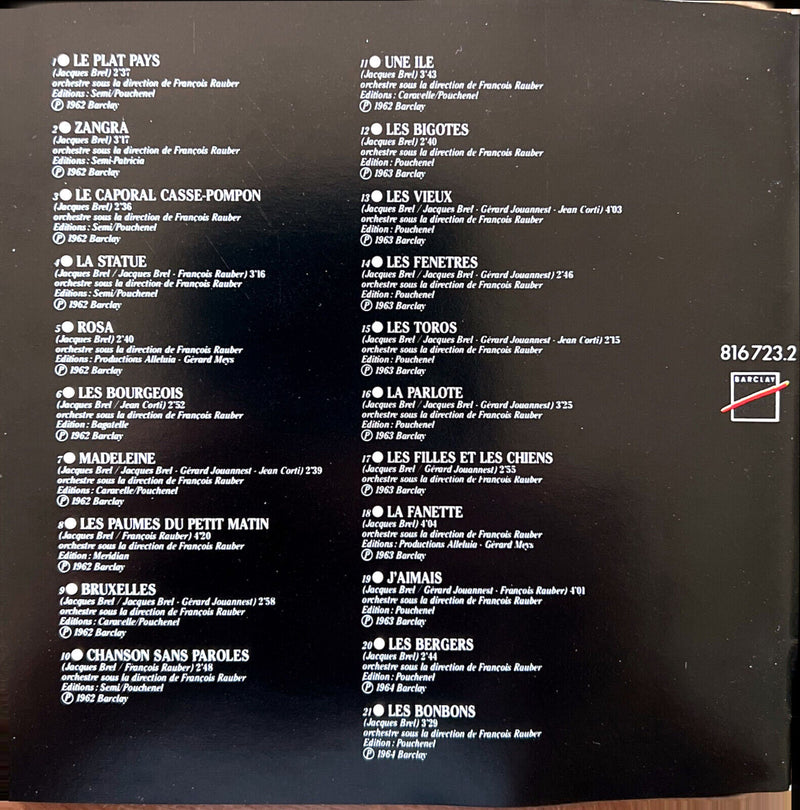 Jacques Brel CD Le Plat Pays