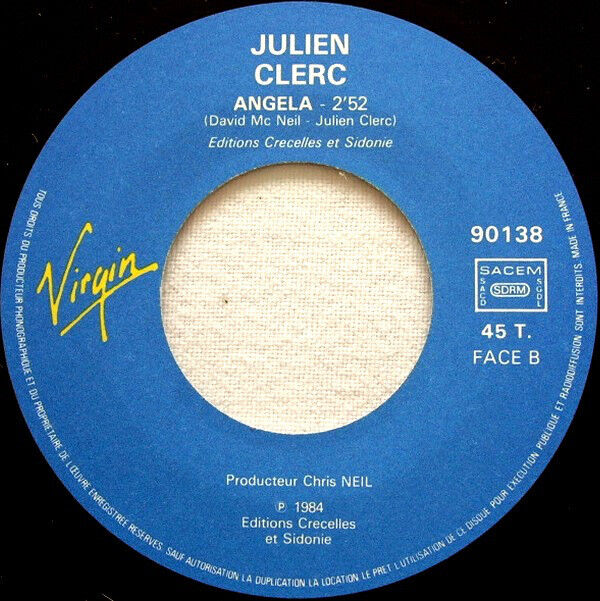 Julien Clerc ‎7" La Fille Aux Bas Nylon - France (VG+/EX)