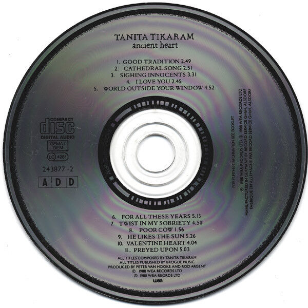 Tanita Tikaram ‎CD Ancient Heart - Europe (M/M)