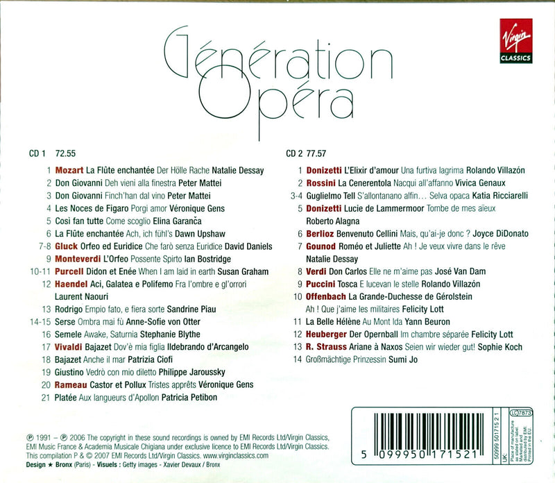 Various 2xCD Génération Opéra - Les Plus Grands Airs Par Les Nouvelles Stars De