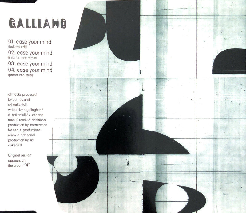 Galliano Maxi CD Ease Your Mind - UK (EX+/EX+)