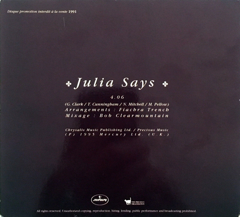 Wet Wet Wet CD Single Julia Says - Promo - Digipak - France (VG+/EX+)