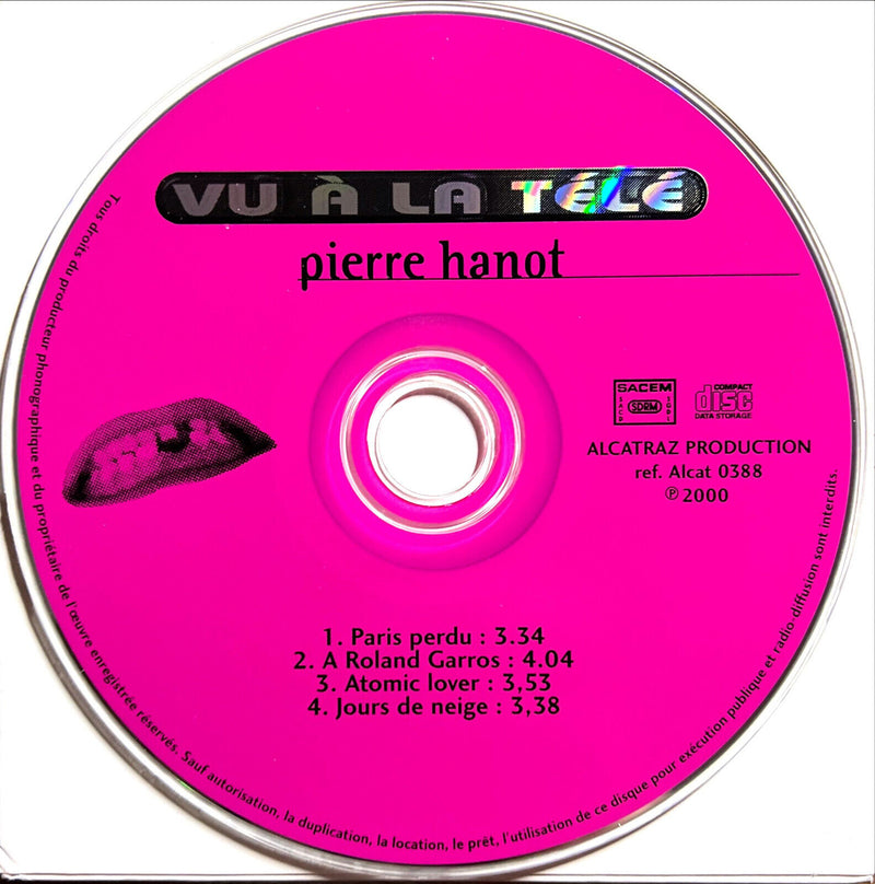 Pierre Hanot CD Single Vu à la télé