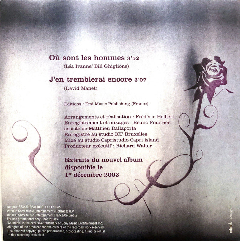 Patricia Kaas ‎CD Single Où Sont Les Hommes - Promo - France (EX/M)