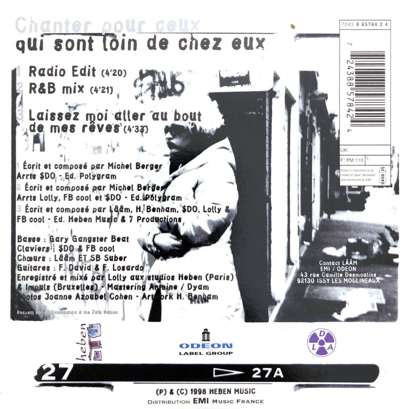 Lââm ‎CD Single Chanter Pour Ceux Qui Sont Loin De Chez Eux - France (M/M)