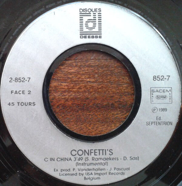 Confetti's ‎7" C In China - France (VG+/EX)