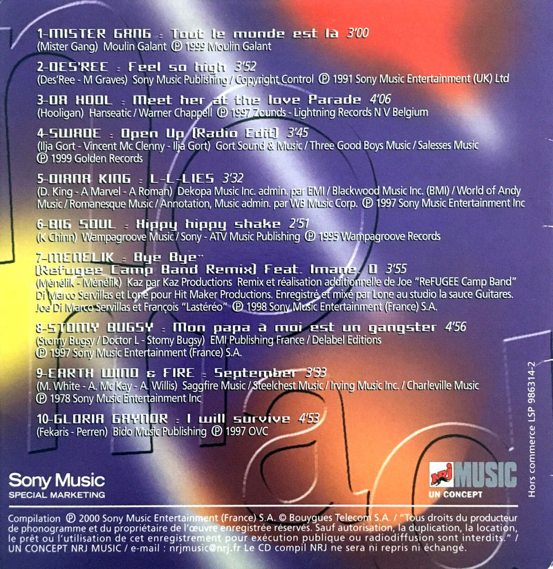 Compilation CD NRJ Hit Music Only ! - Promo - France (VG+/EX+)