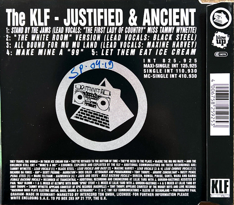 The KLF Maxi CD Justified & Ancient