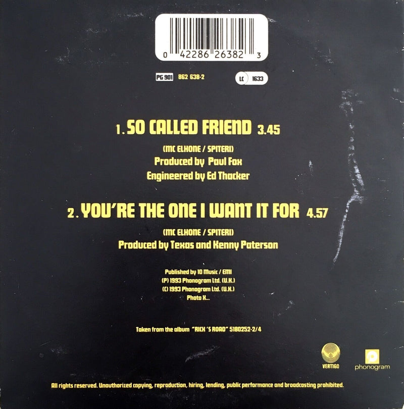 Texas CD Single So Called Friend - France (VG+/M)