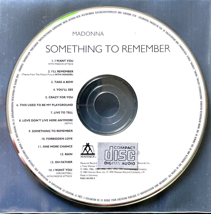 Madonna CD Something To Remember