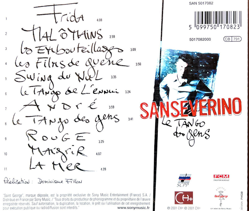 Sanseverino CD Le Tango Des Gens