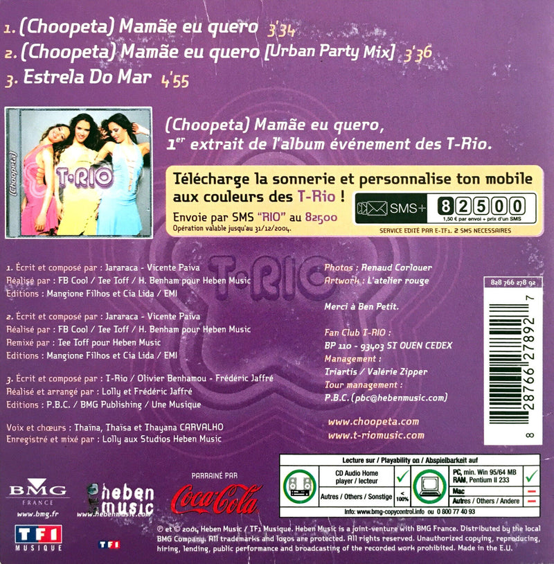 T•Rio CD Single (Choopeta) Mamae Eu Quero - France (VG+/EX+)