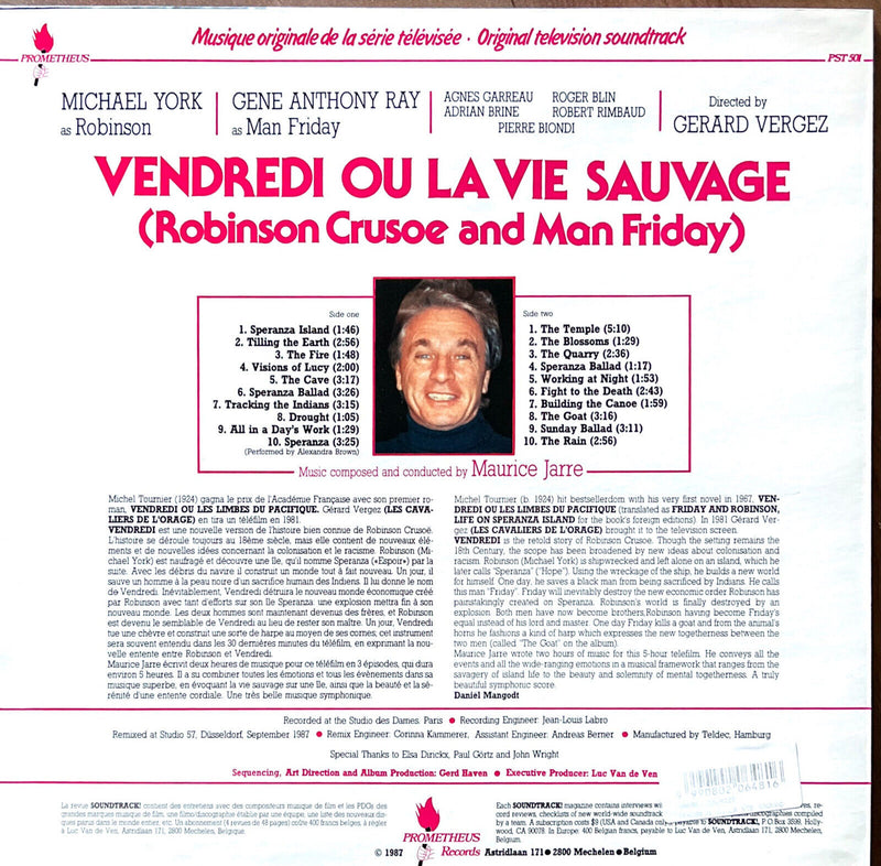 Maurice Jarre LP Vendredi Ou La Vie Sauvage (Robinson Crusoe And Man Friday)