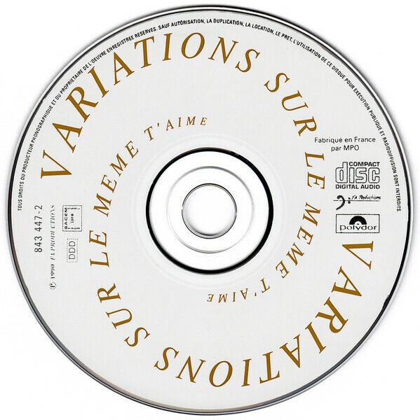 Vanessa Paradis ‎CD Variations Sur Le Même T'Aime - France (VG+/VG+)