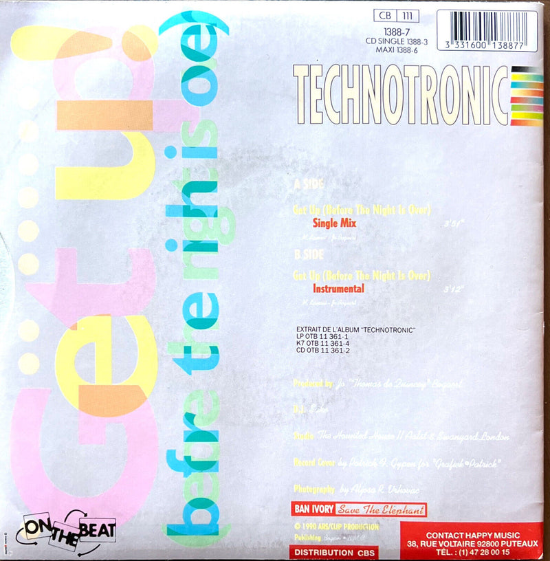 Technotronic 7" Get Up (Before The Night Is Over)