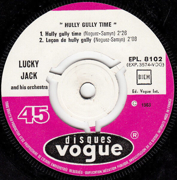 Lucky Jack And His Orchestra ‎7" Hully Gully Time - France (VG+/VG+)