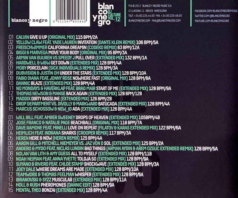 Compilation CD Blanco Y Negro DJ Culture Vol.12 - Spain (EX+/EX+)