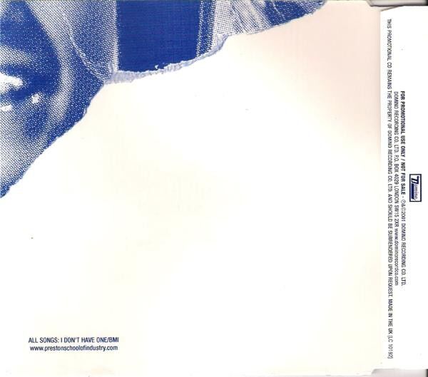Preston School Of Industry Maxi CD Whale Bones - Promo - England (M/M)