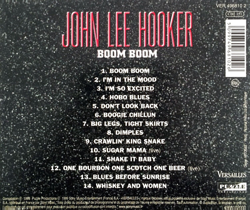 John Lee Hooker ‎CD Boom Boom - France (EX+/EX+)