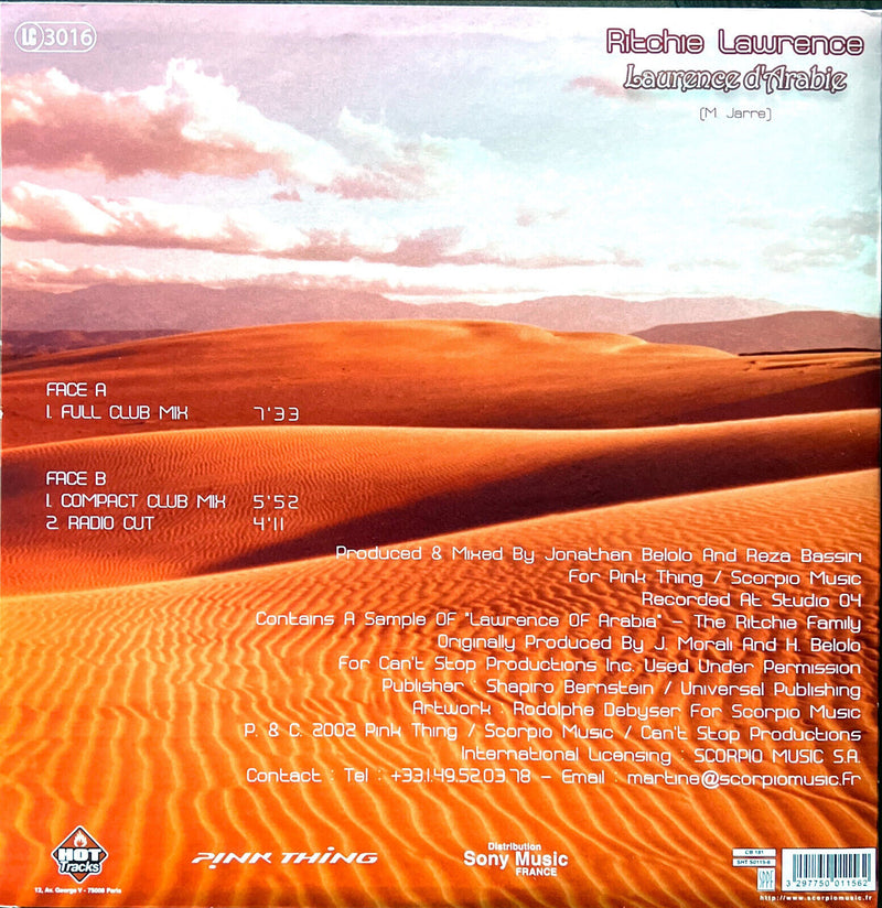 Ritchie Lawrence 12" Laurence D'Arabie