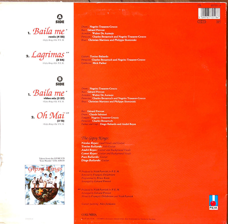 Gipsy Kings 12" Baila Me (Remix)