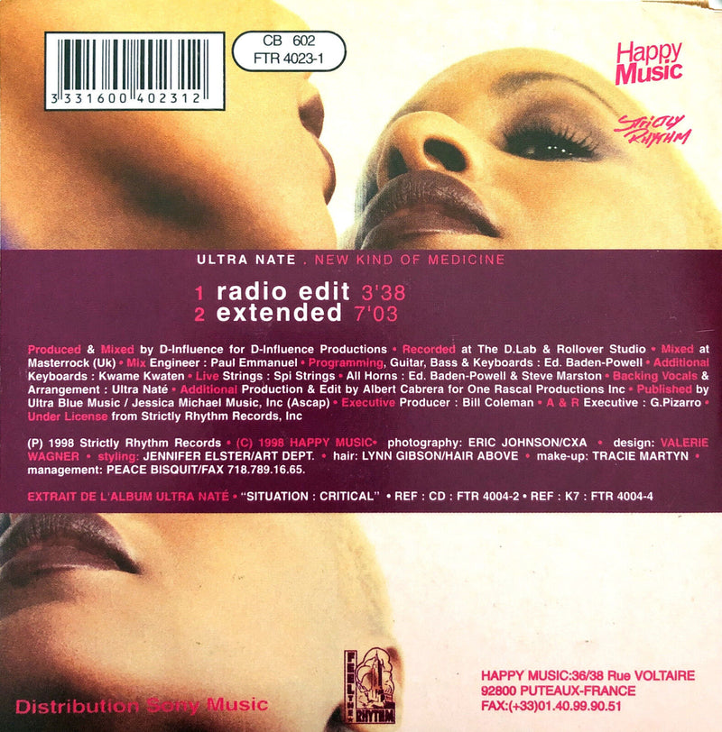Ultra Naté ‎CD Single New Kind Of Medicine - France (EX+/EX)