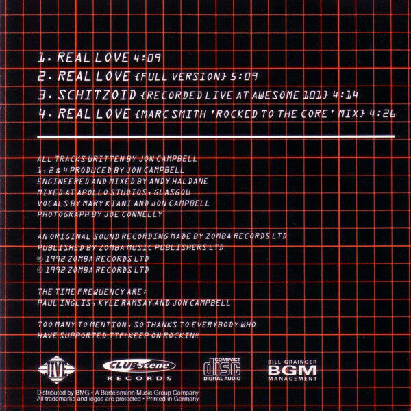 The Time Frequency ‎Maxi CD Real Love - Europe (EX+/EX+)