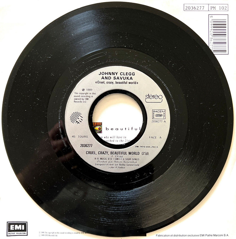 Johnny Clegg & Savuka 7" Cruel, Crazy, Beautiful World