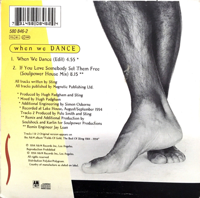 Sting ‎CD Single When We Dance - France (VG+/EX)