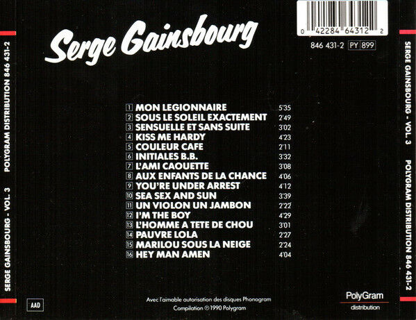 Serge Gainsbourg CD Serge Gainsbourg Vol.3 - France (EX/EX+)